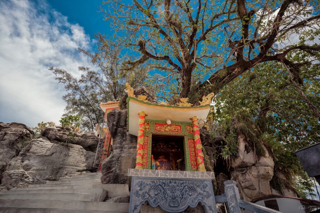 Front view of Dinh Cau Temple in Phu Quoc