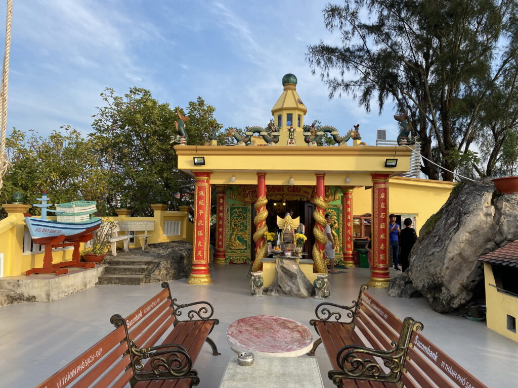 Interior view of Dinh Cau Temple in Phu Quoc